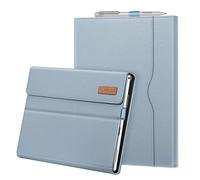 FINTIE Custodia per Microsoft Surface Pro 7+ / 7/6 / 5/4 / 3 12.3 Pollici Tablet - [Multi-angli] Portfolio Business Cover con Tasca, Compatibile con Tastiera Type, Ice Blu
