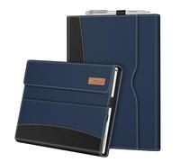 Fintie - Custodia per Microsoft Surface Pro 7 Plus da 12,3", Surface Pro 7/6/5/4/3, da lavoro, con tasca, compatibile con tastiera Type Cover, blu navy