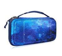 Fintie Custodia per Nintendo Switch Modello OLED 7.0" / Switch 6.2" - [Antiurto] Portatile di Borsa con 10 Titolari Schede di Gioco & Tasca Interna per Console & Accessori, Starry Sky