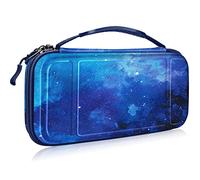 Fintie Custodia per Nintendo Switch Modello OLED 7.0" / Switch 6.2" - [Antiurto] Portatile di Borsa con 10 Titolari Schede di Gioco & Tasca Interna per Console & Accessori, Starry Sky