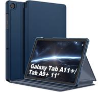 FINTIE Custodia per Samsung Galaxy Tab A11+ Plus 11" 2025 / Tab A9+ Plus 11 Pollici 2023, Multi-angolo Cover Protettiva Sottile Case con Retro in TPU Morbido, Blu Scuro