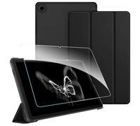 FINTIE Custodia per Samsung Galaxy Tab A11 Plus (A11+) 11" 2025 / Tab A9 Plus (A9+) 11” 2023 - [con Vetro Temperato Pellicola] Sottile Leggero Case Posteriore Opaca Traslucida Cover, (Nero)