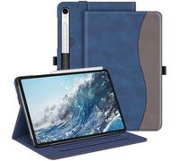 FINTIE Custodia per Samsung Galaxy Tab S10 FE 10.9 Pollici 2025/S9 FE 10.9" 2023/S9 11" 2023 - Multi-angli Protettiva Case con Tasca Auto Sveglia/Sonno, Indigo/Marrone