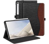 FINTIE Custodia per Samsung Galaxy Tab S10 FE 10.9 Pollici 2025/S9 FE 10.9" 2023/S9 11" 2023 - Multi-angli Protettiva Case con Tasca Auto Sveglia/Sonno, Nero/Marrone
