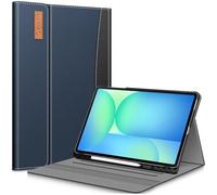 FINTIE Custodia per Samsung Galaxy Tab S10 FE+ (Tab S10 FE Plus) 13.1 Pollici 2025 Tablet con Portapenna - [Multi-angli] Leggero Protettiva Cover con Tasca, (Blu Scuro)