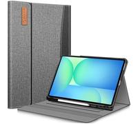 FINTIE Custodia per Samsung Galaxy Tab S10 FE+ (Tab S10 FE Plus) 13.1 Pollici 2025 Tablet con Portapenna - [Multi-angli] Leggero Protettiva Cover con Tasca, Grigio