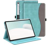 FINTIE Custodia per Samsung Galaxy Tab S9 FE 10.9 Pollici/Tab S9 11 Pollici 2023 - Multi-angli Protettiva Case con Tasca Auto Sveglia/Sonno, Turquoise/Marrone