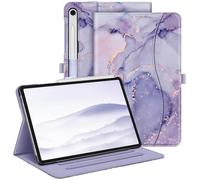 FINTIE Custodia per Samsung Galaxy Tab S9 FE 10.9 Pollici/Tab S9 11 Pollici 2023 - Multi-angli Protettiva Case con Tasca Auto Sveglia/Sonno, Lilla Marble