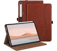 FINTIE Custodia per Samsung Galaxy Tab S10 FE 10.9 Pollici 2025/S9 FE 10.9" 2023/S9 11" 2023 - Multi-angli Protettiva Case con Tasca Auto Sveglia/Sonno, Marrone