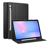 FINTIE Custodia per Samsung Galaxy Tab S10 Lite 2025 10.9"/S10 FE /S9 FE 10.9"/S9 11" con S Pen Portapenne, Multi-angli Cover Posteriore in Morbido TPU Case con Auto Sveglia/Sonno, Nero
