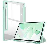 FINTIE Custodia per Samsung Galaxy Tab S10 Lite 2025 /S10 FE /S9 FE 10.9"/S9 11" con S Pen Portapenne - Antiurto Sottile Case Posteriore Trasparente Cover con Auto Sonno/Sveglia, Verde Chiaro