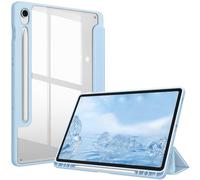 FINTIE Custodia per Samsung Galaxy Tab S9 FE 10.9 Pollici/Tab S9 11 Pollici 2023 con S Pen Holder - Antiurto Sottile Case Posteriore Trasparente Cover con Auto Sonno/Sveglia, Cielo Blu