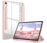 FINTIE Custodia per Samsung Galaxy Tab S10 Lite 2025 /S10 FE /S9 FE 10.9"/S9 11" con S Pen Portapenne - Antiurto Sottile Case Posteriore Trasparente Cover con Auto Sonno/Sveglia, Oro rosa