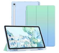FINTIE Custodia per Samsung Galaxy Tab S10 Lite 2025 /S10 FE /S9 FE 10.9"/S9 11" con S Pen Portapenne, Sottile Leggero Case Retro Opaca Traslucida Cover con Auto Sveglia/Sonno, Seaside Ombre
