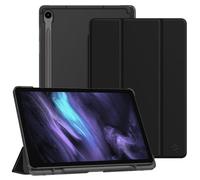 FINTIE Custodia per Samsung Galaxy Tab S10 Lite 2025 /S10 FE /S9 FE 10.9"/S9 11" con S Pen Portapenne, Sottile Leggero Case Retro Opaca Traslucida Cover con Auto Sveglia/Sonno, Nero