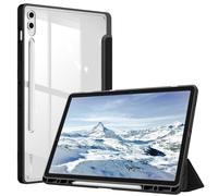 FINTIE Custodia per Samsung Galaxy Tab S10+ Plus/S9 FE+ Plus/S9+ Plus 12.4 Pollici 2023 con S Pen Holder, Leggero Trasparente Cover Posteriore con Bordo Antiurto, Auto Sveglia/Sonno, Nero