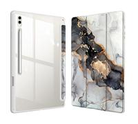 FINTIE Custodia per Samsung Galaxy Tab S10 Ultra/S9 Ultra/S8 Ultra 14.6 Pollici con S Pen Portapenne, Antiurto Case Posteriore Trasparente Cover con Auto Sveglia/Sonno, Cloudy Marble