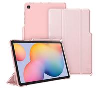 FINTIE Custodia per Samsung Galaxy Tab S6 Lite 10.4'' 2024/2022/2020 con S Pen Holder, Sottile Leggero Case Posteriore Trasparente Cover con Auto Sveglia/Sonno, Oro rosa