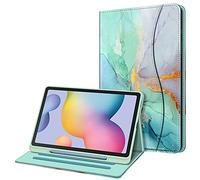 FINTIE Custodia per Samsung Galaxy Tab S6 Lite 10.4'' 2024/2022/2020 (SM-P620/P625/P613/P619/P610/P615) con S Pen Holder - [SlimShell] Multi-angli Leggero Morbida TPU Cover Case, Emerald