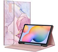 Fintie Custodia per Samsung Galaxy Tab S6 Lite da 10,4 pollici 2024/2022/2020 con portapenne, copertura a portafoglio ad angoli multipli con tasca Auto Sleep/Wake, Dreamy Marble