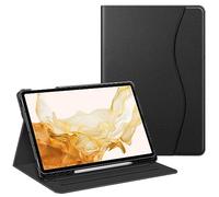 FINTIE Custodia per Samsung Galaxy Tab S8 Plus 2022/S7 FE 2021/S7 Plus 2020 12.4 Pollici con S Pen Holder, [Multi-angli] Slim Fit Stand Cover Case con Tasca Auto Sveglia/Sonno, Nero