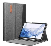 FINTIE Custodia per Samsung Galaxy Tab S8 11'' 2022 SM-X700/X706 / Tab S7 11'' 2020 SM-T870/T875 con S Pen Holder - Multi-angli Protettiva Case con Tasca Auto Sveglia/Sonno, Grigio