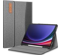 FINTIE Custodia per Samsung Galaxy Tab S9 Plus 12.4 Pollici 2023 (SM-X810/X816/X818) con S Pen Holder - Multi-angli Protettiva Case con Tasca Auto Sveglia/Sonno, Grigio