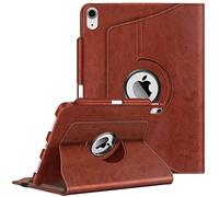 Fintie - Custodia protettiva con supporto rotante a 360°per iPad (A16) 11a generazione da 11" (2025), iPad 10a generazione da 10,9" (2022), con portapenne incorporato, marrone