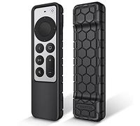 FINTIE Custodia Protettiva Telecomando Compatibile con Apple TV 4K / HD Siri Remote (3a / 2a Generazione) 2022 2021 - Cover in Silicone Antiurto Antiscivolo Leggera, Nero