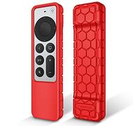 FINTIE Custodia Protettiva Telecomando Compatibile con Apple TV 4K / HD Siri Remote (3a / 2a Generazione) 2022 2021 - Cover in Silicone Antiurto Antiscivolo Leggera, (Rosso)