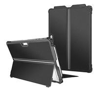 Fintie Custodia rigida per Microsoft Surface Pro 7 Plus/Pro 7/Pro 6/Pro 5/Pro LTE, antiurto Folio Custodia protettiva robusta compatibile con tastiera di tipo + cavalletto originale (nero)