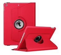 Fintie Custodia rotante per iPad 9a generazione (2021) / 8a generazione (2020) / 7a generazione (2019) 10,2 pollici, copertura girevole a 360 gradi con supporto per matite, auto Wake Sleep, rosso