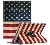 Fintie Custodia rotante per iPad 9a generazione (2021) / 8a generazione (2020) / 7a generazione (2019) 10,2 pollici - 360 gradi rotazione stand cover con portapenne, auto Wake Sleep, bandiera degli