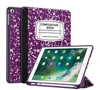 Fintie Custodia SlimShell per iPad 6a / 5a generazione (2018/2017), iPad Air 2 / Air 1 (9,7 pollici) - [Portapenne integrato] Cover posteriore in TPU morbido con accensione e spegnimento automatico