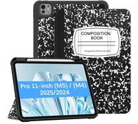 Fintie Custodia SlimShell per iPad Pro 11" M4 (2024) (numero di modello: A2836/A2837/A3006) - [Portamatite integrato] Custodia posteriore protettiva morbida e flessibile in TPU, libro di composizione