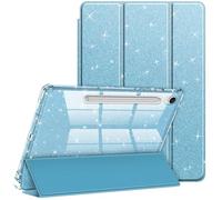 FINTIE Custodia sottile per Samsung Galaxy Tab S10 Lite/S10 FE/ S9 FE 5G 10.9 pollici/Tab S9 11 pollici con S portapenne, cover scintillante antiurto con guscio posteriore trasparente lucido