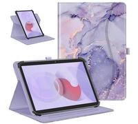 FINTIE Custodia Universale per 10 Pollici Tablet - 360 Gradi di Girevole Cover Case con Tasca Compaibile con HiGrace/TECLAST/Blackview/YOTOPT/MEBERRY/DOOGEE/YESTEL Tablet 9" - 10.9", Lilla Marble