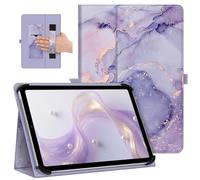 FINTIE Custodia Universale per Tablet 9-11 Pollici con Supporto | Protettiva Stand Cover con Cinghia a Mano per Tablet TECLAST, Blackview, YESTEL, YOTOPT, MEBERRY ecc., Lilla Marble