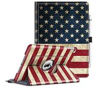 Fintie iPad 24,6 cm 2018 2017/iPad Air case - Supporto girevole a 360 ° con protezione di risveglio per Apple iPad 24,6 cm Air (5th Gen), 6th gen/iPad 2013 Model US Flag 9.7 Inch