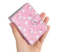 FINTIE Mini Foto Album 2x3" Pollici - 52 Fotos Album per Fujifilm Instax Mini Fotocamera Istantanea/Polaroid Hi-Print Immagini e Kpop Photocard Holder Binder, (Z-Cavalli rosa)