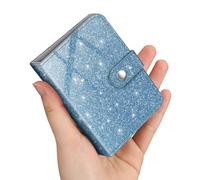 FINTIE Mini Foto Album 2x3" Pollici - 52 Fotos Album per Fujifilm Instax Mini Fotocamera Istantanea/Polaroid Hi-Print Immagini e Kpop Photocard Holder Binder, (Y-Glitter Blu)