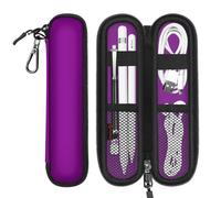 Fintie Pen Holder Case for Apple Pencil Pro, Apple Pencil (USB-C / 1st / 2nd Generation), Soft Neoprene Zipper Carrying Bag Sleeve Pouch for Samsung Stylus, Surface Pen, Purple
