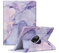 FINTIE Rotating Custodia per iPad 10.2 Pollici 9a / 8a / 7a Generazione (2021 2020 2019) con Built-in Pencil Holder - 360 Gradi di Rotante Cover Protettiva Case con Auto Svegliati/Sonno, Lilla Marble