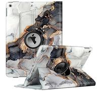 FINTIE Rotating Custodia per iPad 10.2 Pollici 9a / 8a / 7a Generazione (2021 2020 2019) con Built-in Pencil Holder - 360 Gradi di Rotante Cover Protettiva Case con Auto Svegliati/Sonno, Cloudy Marble