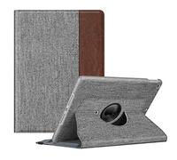 FINTIE Rotating Custodia per iPad 10.2 Pollici 9a / 8a / 7a Generazione (2021 2020 2019) con Built-in Pencil Holder - 360 Gradi di Rotante Cover Protettiva Case con Auto Svegliati/Sonno, Denim Gray