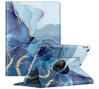 FINTIE Rotating Custodia per iPad 10.2 Pollici 9a / 8a / 7a Generazione (2021 2020 2019) con Built-in Pencil Holder - 360 Gradi di Rotante Cover Protettiva Case con Auto Svegliati/Sonno, Ocean Marble