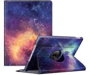 FINTIE Rotating Custodia per iPad 10.2 Pollici 9a / 8a / 7a Generazione (2021 2020 2019) con Built-in Pencil Holder - 360 Gradi di Rotante Cover Protettiva Case con Auto Svegliati/Sonno, Galaxy