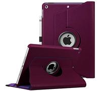 FINTIE Rotating Custodia per iPad 10.2 Pollici 9a / 8a / 7a Generazione (2021 2020 2019), Girevole 360 Gradi di Rotazione Cover Protettiva Case con Auto Sveglia/Sonno Funzione, Porpora