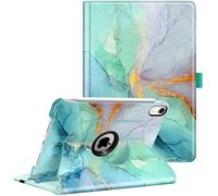 FINTIE Rotating Custodia per iPad Mini 7ª Gen 2024 (A17 Pro) / Mini 6ª Gen 2021 8,3 Pollici, Girevole 360 Gradi di Rotazione Cover Protettiva Case con Auto Sveglia/Sonno, Emerald Marble