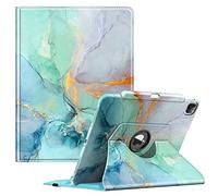 FINTIE Rotating Custodia per iPad Pro 12.9" (6ª Generazione 2022), 360 Gradi di Girevole Cover Case [Built-in Pencil Holder] con Auto Sonno/Sveglia per iPad Pro 12.9" 2021/2020/2018, Emerald